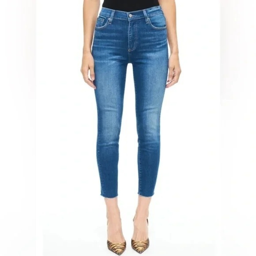 PISTOLA women's Aline High Rise Skinny Crop Stretch Raw HEM Size 24 New tags